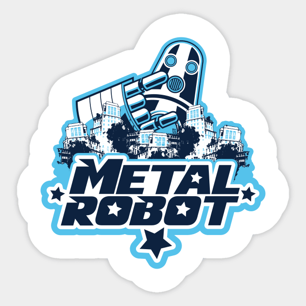 Metal Robot Blue Sticker by Metal Robot